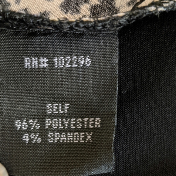 Connected Apparel Black Tan Snake Print Dress 6P - Picture 4 of 5